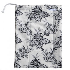 Stoffseckli Blumen schwarz